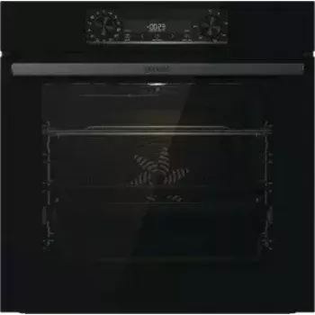 Forno de encastrar Gorenje BOS6737E06FBG — 77 L multifunções, EcoClean, vapor, convecção, controlo mecânico, 59,5×59,5 cm, preto