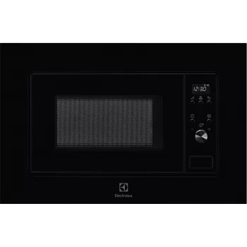 Micro-ondas de encastrar Electrolux LMS2203EMK, 700 W, 5 níveis de potência, prato giratório de 24,5 cm, visor LED, interior em aço inoxidável, preto