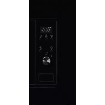 Micro-ondas de encastrar Electrolux LMS2203EMK, 700 W, 5 níveis de potência, prato giratório de 24,5 cm, visor LED, interior em aço inoxidável, preto