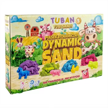 Areia cinética para crianças Tuban DYNAMIC SAND SET – FARM multicolor
