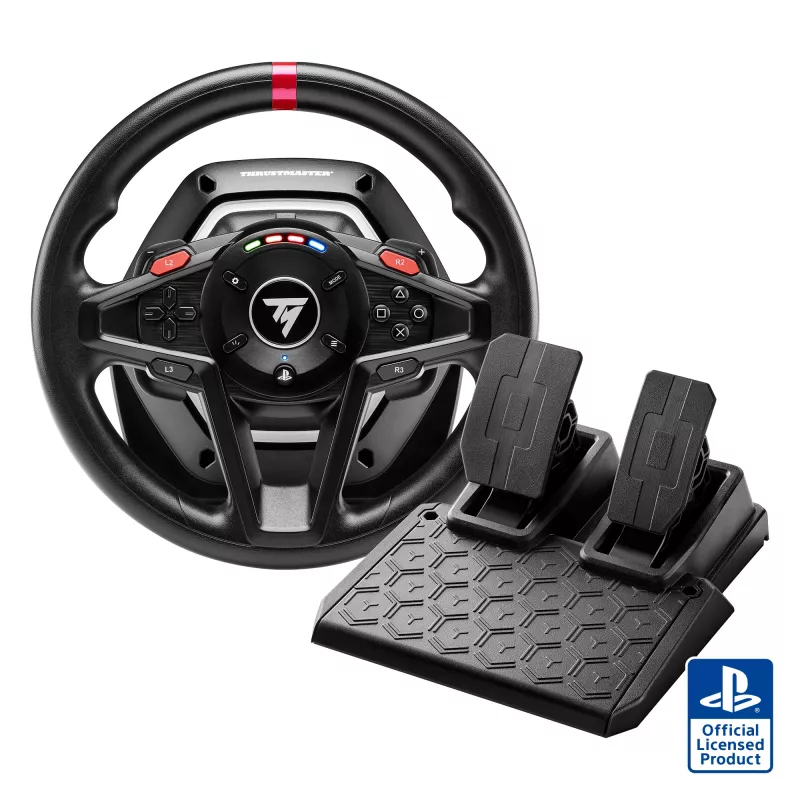 Thrustmaster T128 preto USB volante + pedais analógico PC, PlayStation 4, PlayStation 5