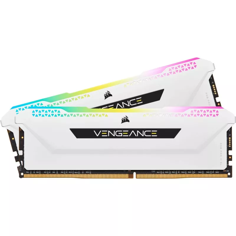 Memória CORSAIR 32GB DDR4 3200MHz C16 (2x16GB) Vengeance RGB Pro branco