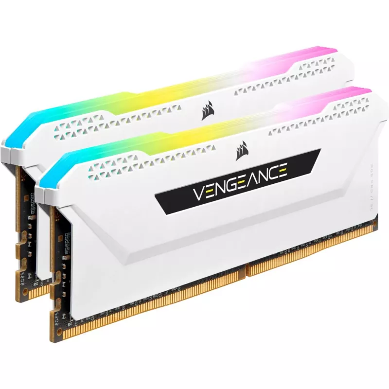 Memória CORSAIR 32GB DDR4 3200MHz C16 (2x16GB) Vengeance RGB Pro branco