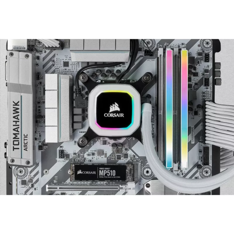 Memória CORSAIR 32GB DDR4 3200MHz C16 (2x16GB) Vengeance RGB Pro branco