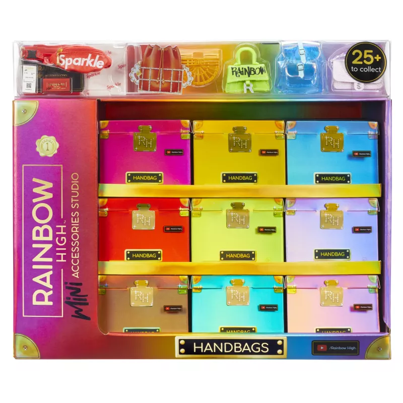 Rainbow High Accessories Studio Series 1, sortido H em PDQ saco de boneca