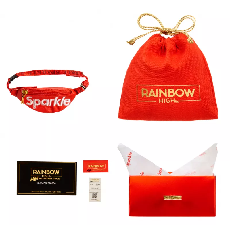 Rainbow High Accessories Studio Series 1, sortido H em PDQ saco de boneca