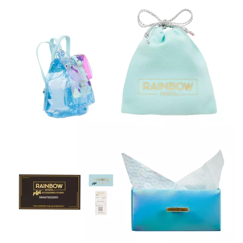Rainbow High Accessories Studio Series 1, sortido H em PDQ saco de boneca