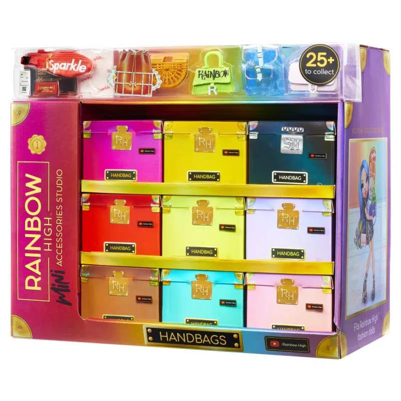Rainbow High Accessories Studio Series 1, sortido H em PDQ saco de boneca