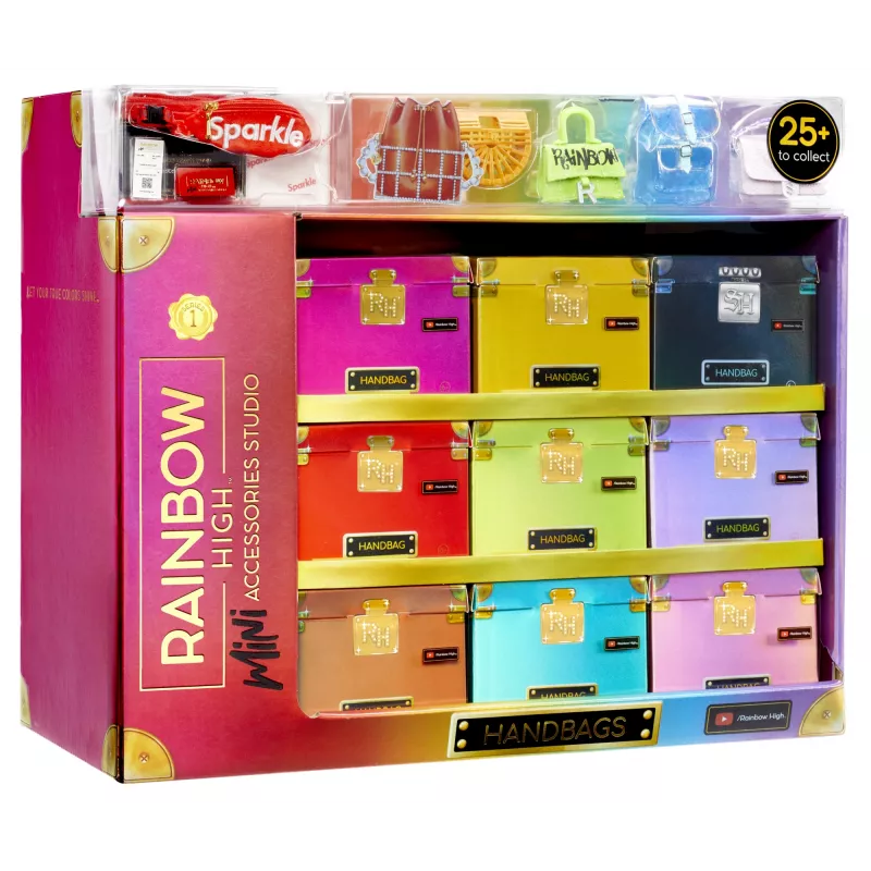 Rainbow High Accessories Studio Series 1, sortido H em PDQ saco de boneca