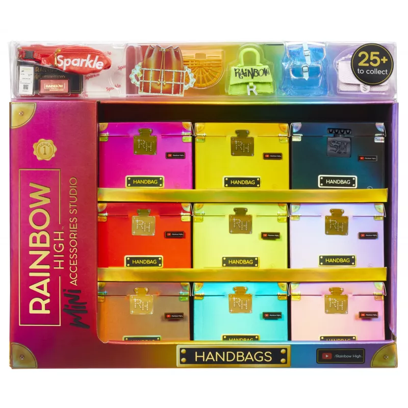 Rainbow High Accessories Studio Series 1, sortido H em PDQ saco de boneca