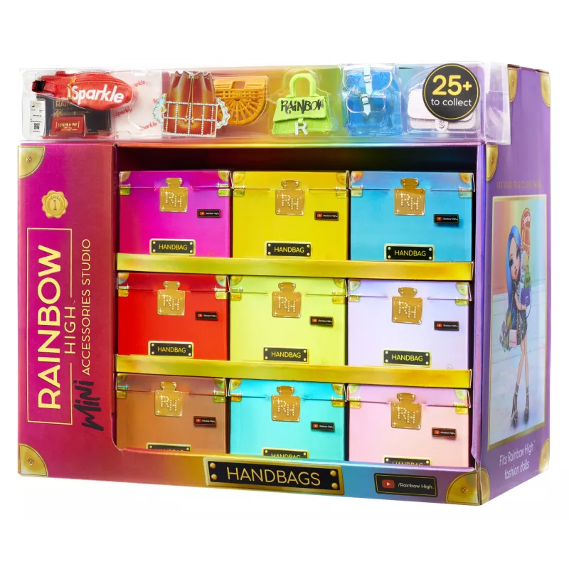 Rainbow High Accessories Studio Series 1, sortido H em PDQ saco de boneca