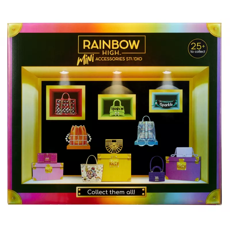 Rainbow High Accessories Studio Series 1, sortido H em PDQ saco de boneca