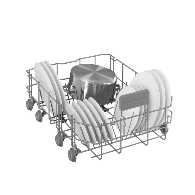 Máquina de lavar loiça slim Beko BDFS15020X, 10 conjuntos de louça, 45 cm, 47 dB, 5 programas, motor inverter