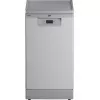 Máquina de lavar loiça slim Beko BDFS15020X, 10 conjuntos de louça, 45 cm, 47 dB, 5 programas, motor inverter