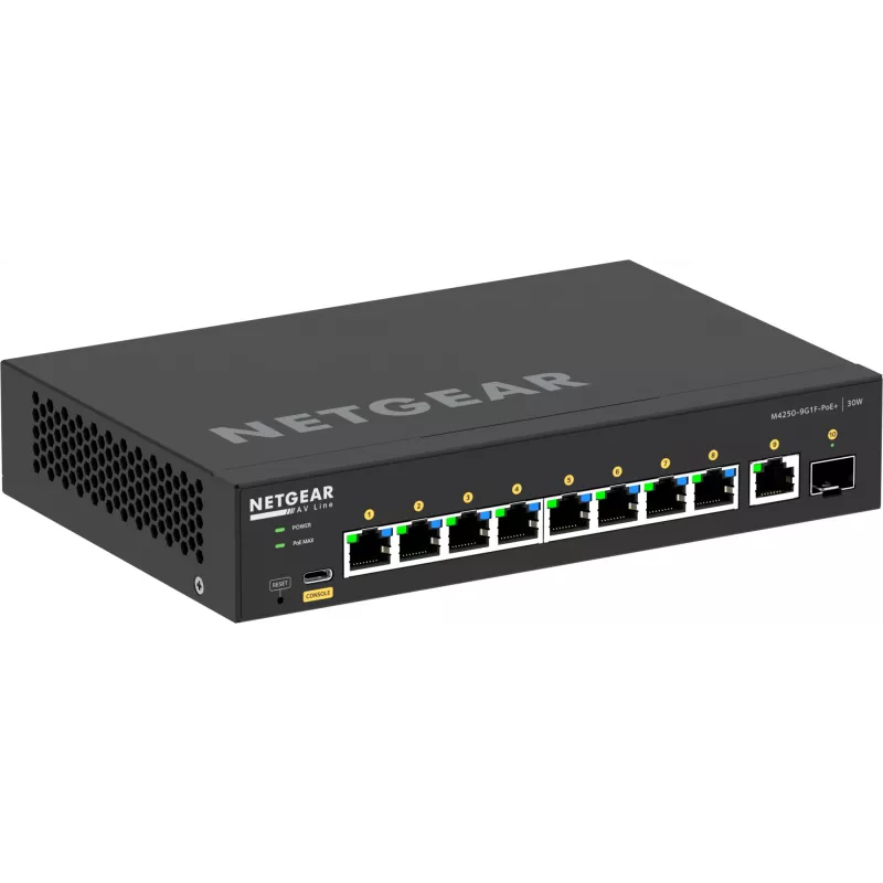 Switch gerido NETGEAR GSM4210PD-100EUS 8x1G PoE+ 110W 1xSFP