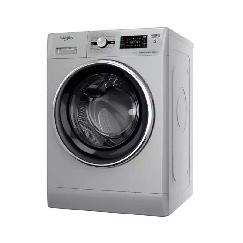 Whirlpool AWG 1114SD máquina de lavar roupa industrial de instalação livre com carga frontal, 11 kg, 1350 rpm, prateada