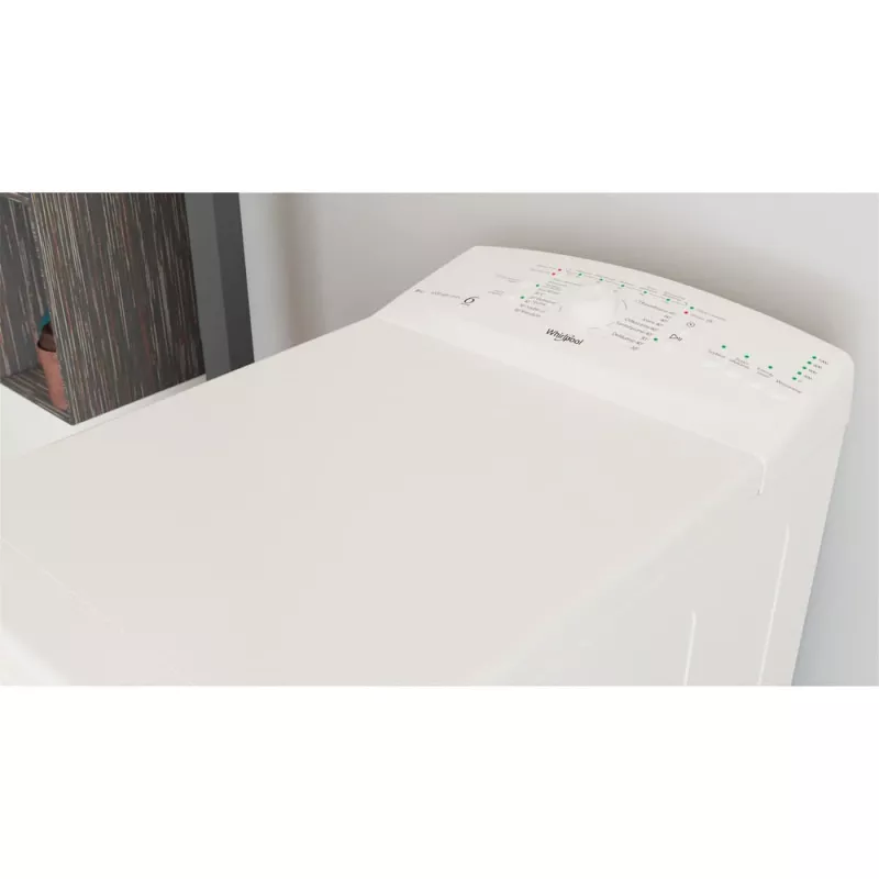 Whirlpool TDLR 6040L PL/N máquina de lavar roupa de instalação livre com carga superior, 6 kg, 1000 rpm, branca