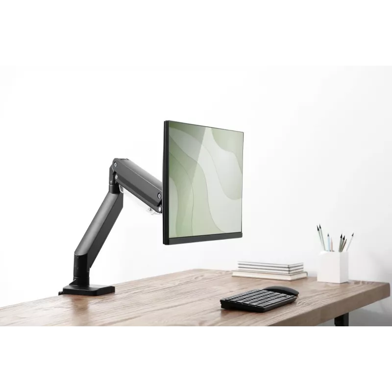 Suporte de secretária DIGITUS para monitor com mola a gás individual 35 polegadas, 15 kg máx. preto