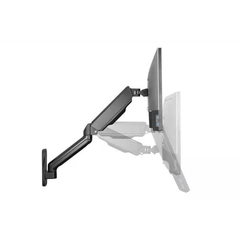 Suporte de parede DIGITUS para monitor com mola a gás individual 32 polegadas 9 kg máx. preto