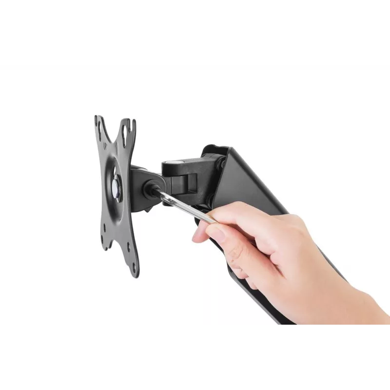 Suporte de parede DIGITUS para monitor com mola a gás individual 32 polegadas 9 kg máx. preto