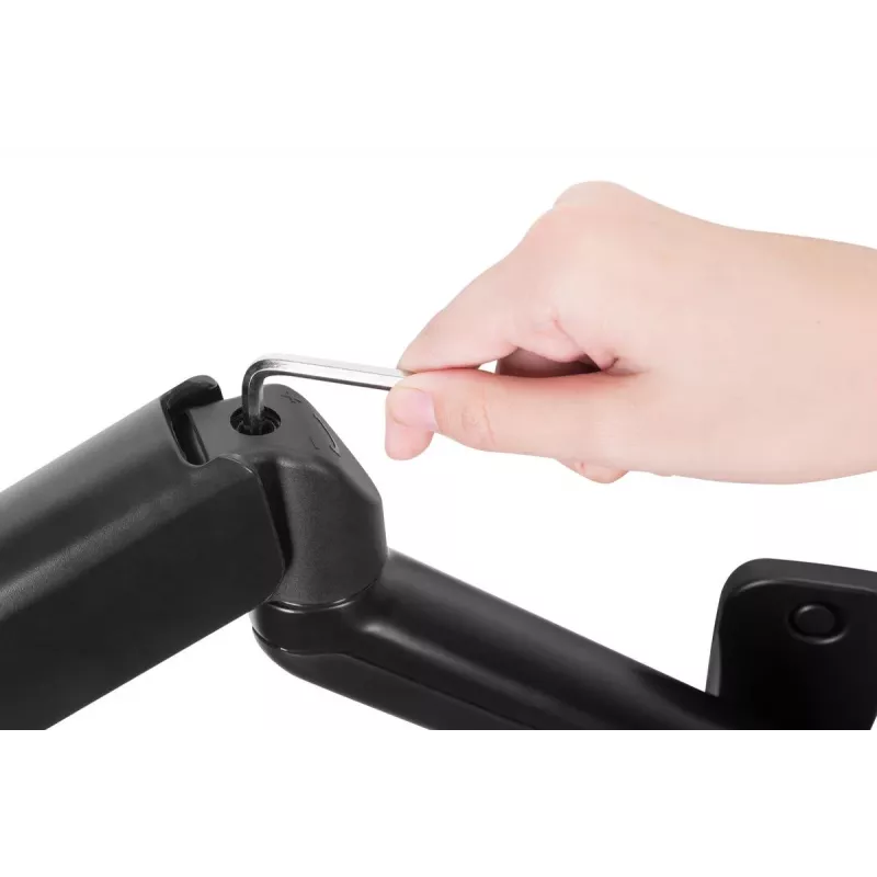 Suporte de parede DIGITUS para monitor com mola a gás individual 32 polegadas 9 kg máx. preto