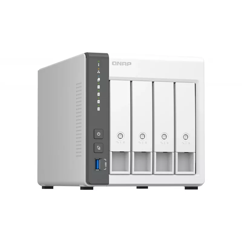QNAP TS-433 NAS Torre ARM Cortex-A55 4 GB 0 TB QNAP QTS branco