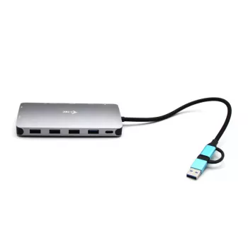 i-tec USB 3.0 USB-C/Thunderbolt 3x Display Metal Nano Dock com LAN + Power Delivery 100 W