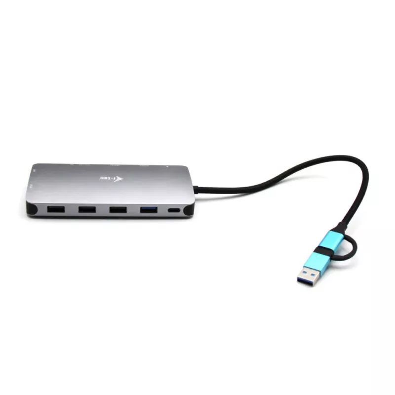 i-tec USB 3.0 USB-C/Thunderbolt 3x Display Metal Nano Dock com LAN + Power Delivery 100 W