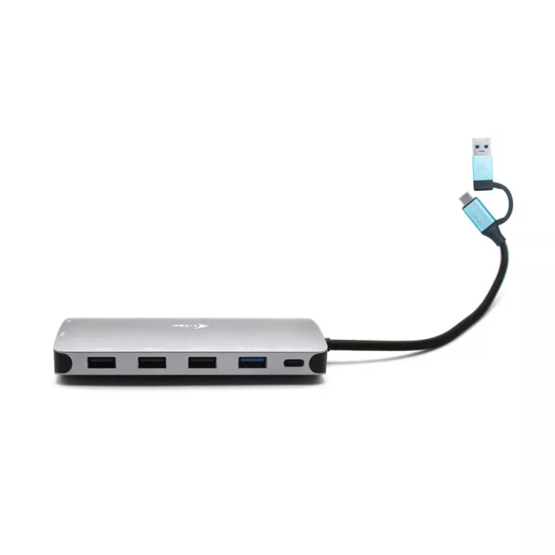 i-tec USB 3.0 USB-C/Thunderbolt 3x Display Metal Nano Dock com LAN + Power Delivery 100 W