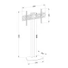 Suporte de TV de chão TECHLY ICA-TR27 para 32–55 polegadas (81,3–139,7 cm), VESA 100x100–600x400, inclinação -15–0°, carga máx. 40 kg, preto