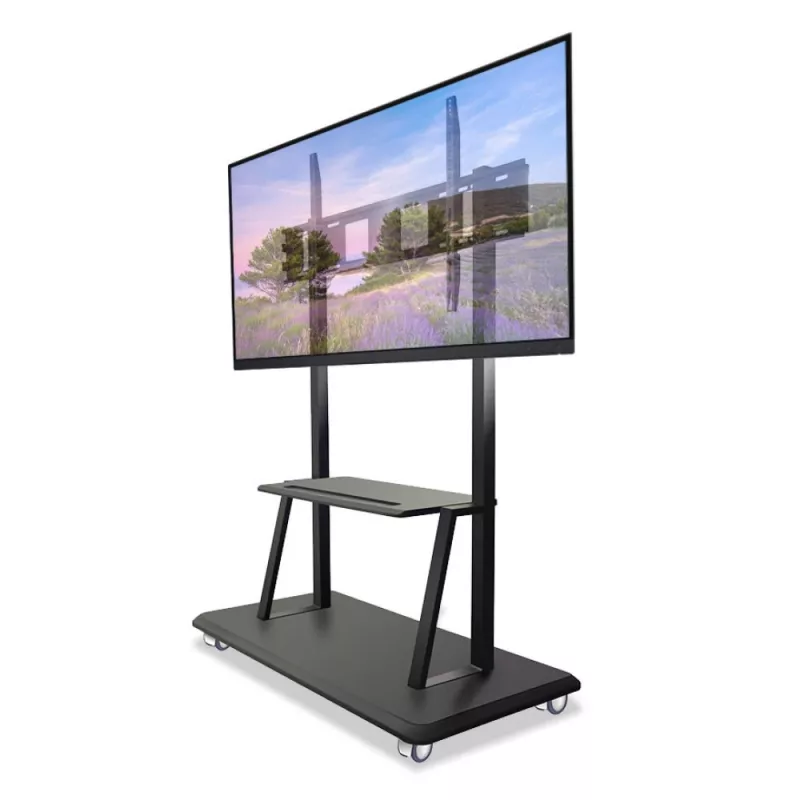 Suporte de chão portátil TECHLY Signage Display Mount ICA-TR31 para ecrãs 55–120 polegadas, VESA 1200x600, carga máx. 150 kg, preto