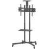 Suporte de chão TECHLY ICA-TR16T para ecrãs de 37 polegadas a 70 polegadas, VESA 200x200–600x400, até 50 kg, ajustável em altura, rodas, inclinação ±10° (preto)