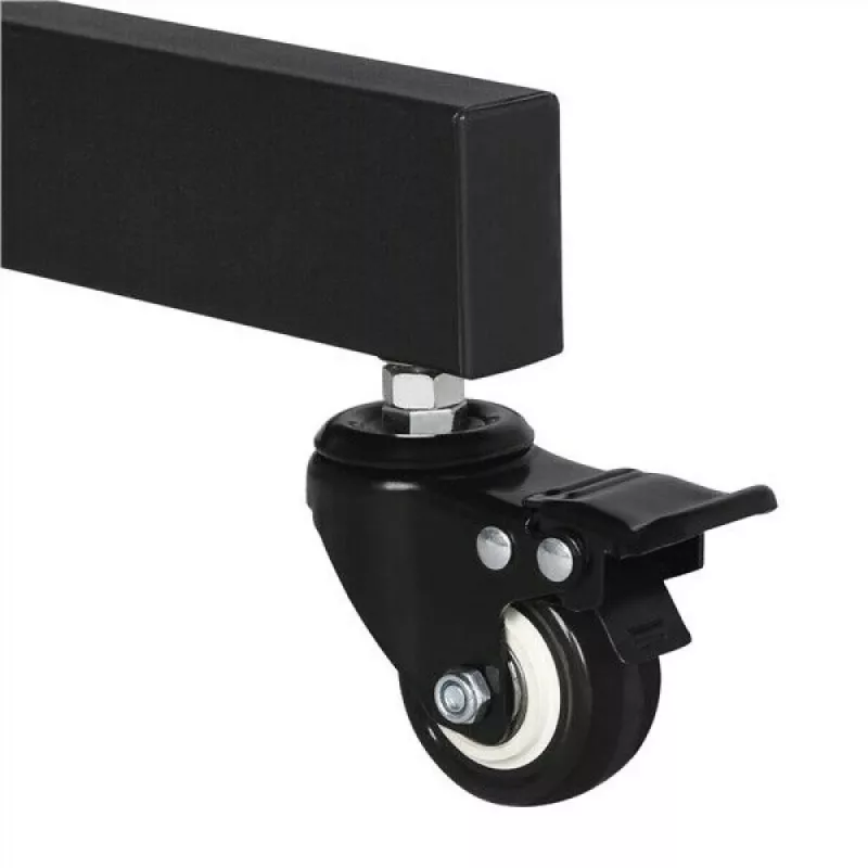 Suporte de chão TECHLY ICA-TR16T para ecrãs de 37 polegadas a 70 polegadas, VESA 200x200–600x400, até 50 kg, ajustável em altura, rodas, inclinação ±10° (preto)
