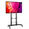 Suporte de chão com rodas Techly em aço com apoio ajustável em altura para TV de 60'' a 100''