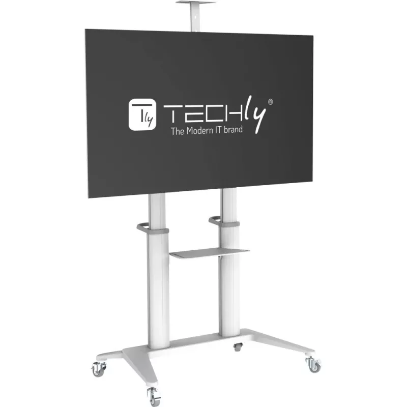 Carrinho/suporte multimédia Techly ICA-TR49W branco para ecrã plano