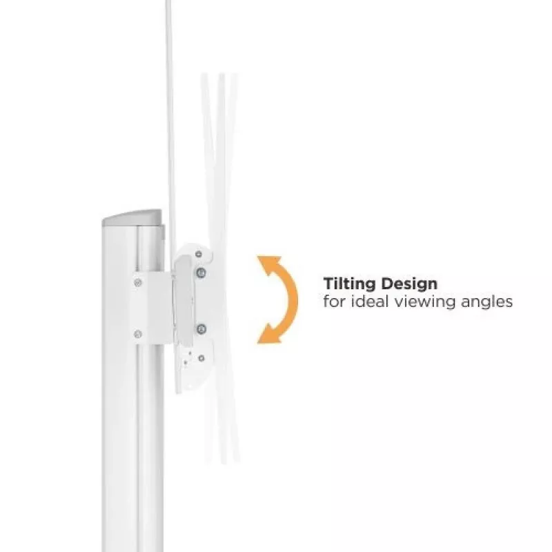 Carrinho/suporte multimédia Techly ICA-TR49W branco para ecrã plano
