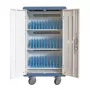 Estação de carregamento ventilada com rodas Techly 30 notebooks ou smartphones preto/cinzento