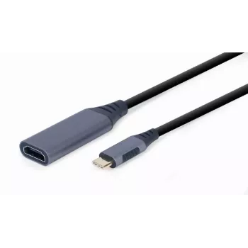 Adaptador de cabo de vídeo GEMBIRD USB Type-C para HDMI A-USB3C-HDMI-01, 0,15 m, cinzento