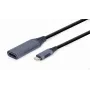 Adaptador de cabo de vídeo GEMBIRD USB Type-C para HDMI A-USB3C-HDMI-01, 0,15 m, cinzento