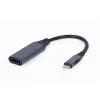 Adaptador de cabo de vídeo GEMBIRD USB Type-C para HDMI A-USB3C-HDMI-01, 0,15 m, cinzento