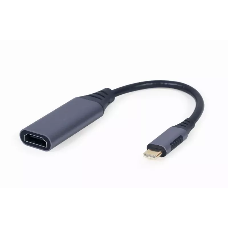 Adaptador de cabo de vídeo GEMBIRD USB Type-C para HDMI A-USB3C-HDMI-01, 0,15 m, cinzento