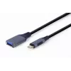 Cabo GEMBIRD USB 3.0 OTG Type-C para USB Type-A (CM/AF), cinzento espacial