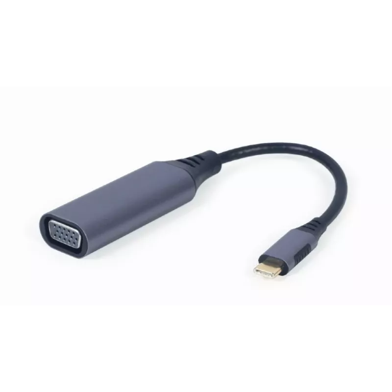 Adaptador de ecrã GEMBIRD USB Type-C para VGA, 15 cm, cinzento espacial