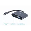 Gembird adaptador de vídeo de USB 3.0 Type-A para HDMI + VGA, cinzento sideral