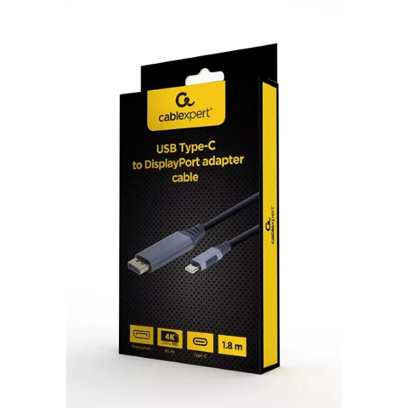 Adaptador de cabo de vídeo Gembird CC-USB3C-DPF-01-6 1,8 m USB Type-C para DisplayPort