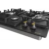 Placa Gorenje GW6D42CLB preta encastrar 60 cm gás 4 zona(s)