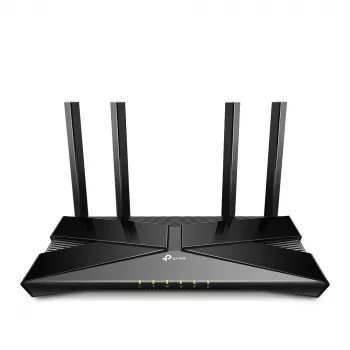 Router TP-Link AX1800 Dual-Band Wi-Fi 6, Wi-Fi 6 (802.11ax), dupla banda (2,4 GHz / 5 GHz), Ethernet LAN, preto, router de mesa