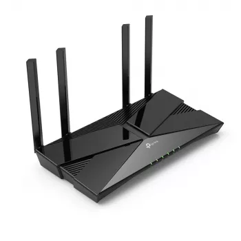 Router TP-Link AX1800 Dual-Band Wi-Fi 6, Wi-Fi 6 (802.11ax), dupla banda (2,4 GHz / 5 GHz), Ethernet LAN, preto, router de mesa