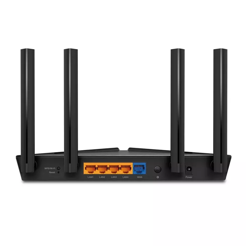 Router TP-Link AX1800 Dual-Band Wi-Fi 6, Wi-Fi 6 (802.11ax), dupla banda (2,4 GHz / 5 GHz), Ethernet LAN, preto, router de mesa
