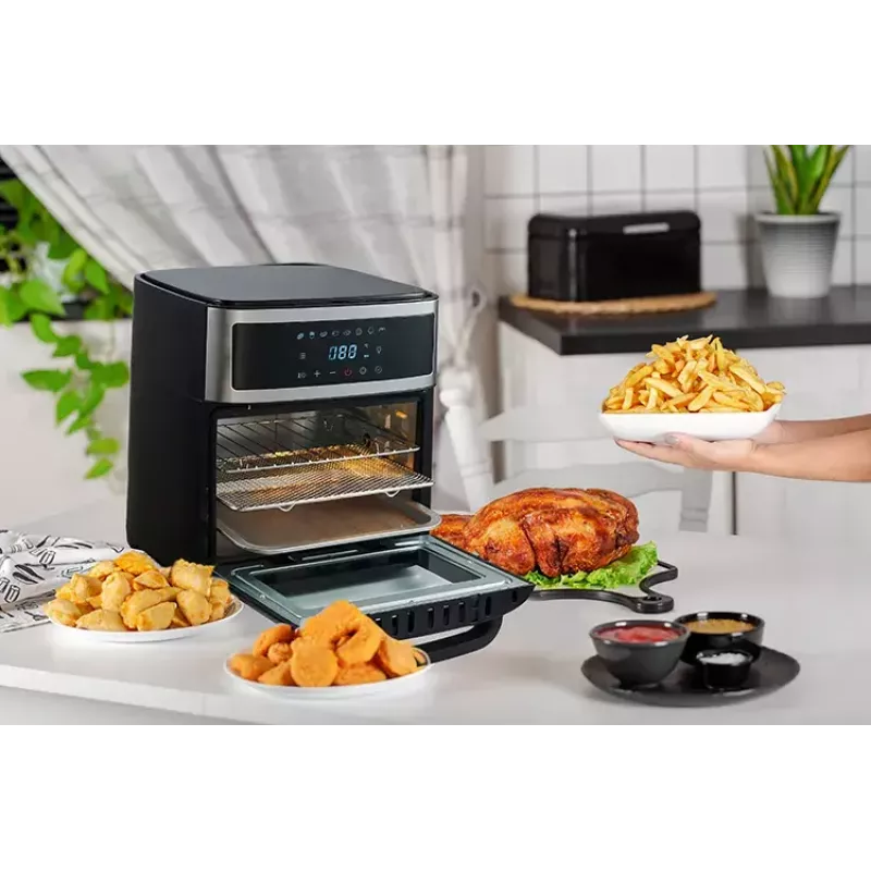 Adler AD 6309 forno com fritadeira de ar, 13 l, 1700 W, aço inoxidável / preto